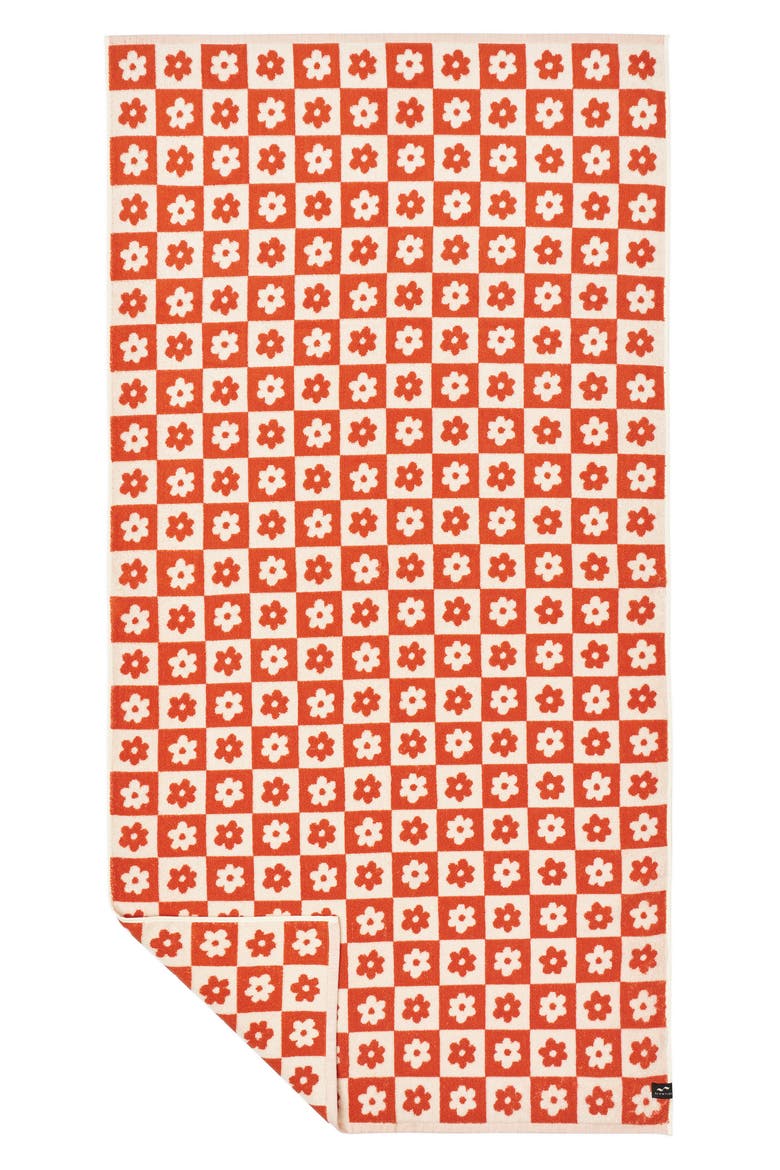 Gigi Floral Cotton Bath Towel, Main, color, RUST