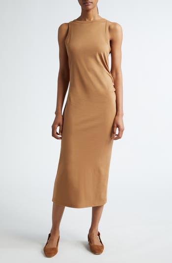 Vince Side Drape Pima Cotton Tank Dress Nordstromrack