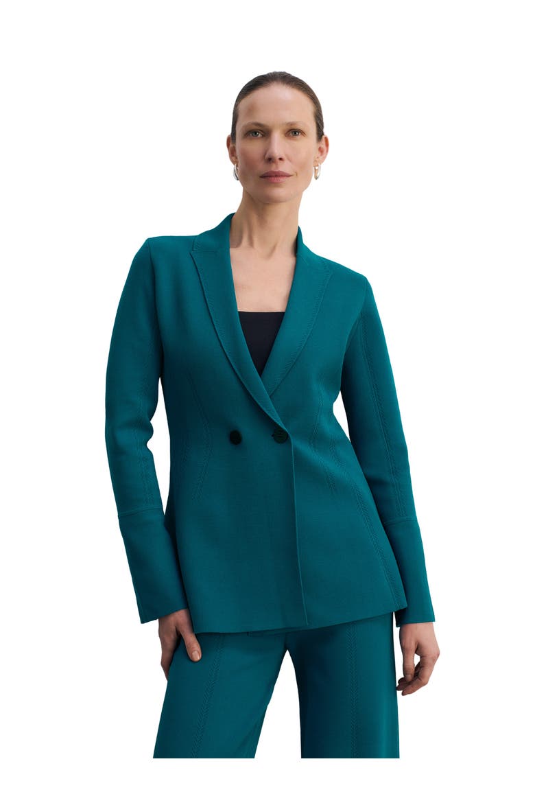 Somerton Sculpt Knit Blazer, Main, color, Blue