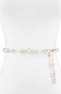 Sam Edelman Imitation Pearl Chain Belt