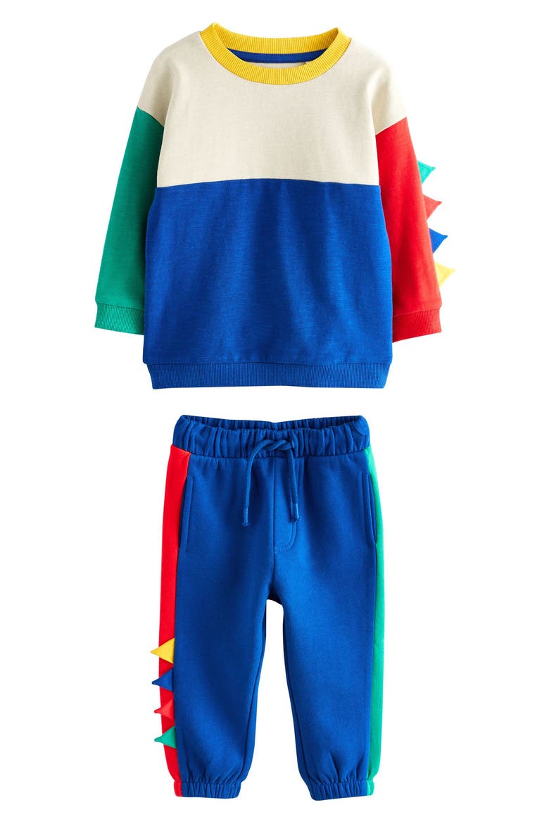 Kids' Colorblock Dinosaur Sweatshirt & Joggers Set, Main, color, MULTI