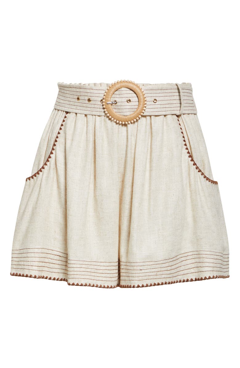 Ramy Brook Veronica Embroidered Belted Shorts, Alternate, color, 