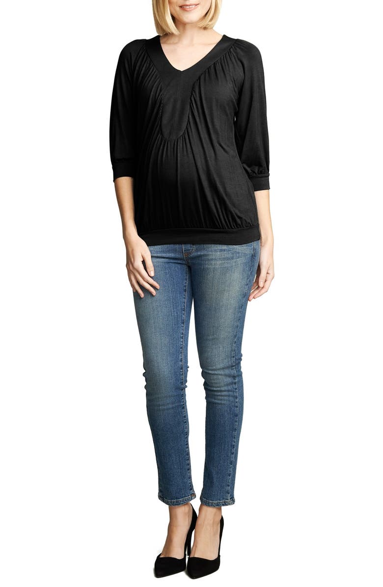 Maternal America Ruched Dolman Top, Main, color,