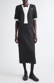 Thom Browne Super 120's Wool Twill Trompe Dress
