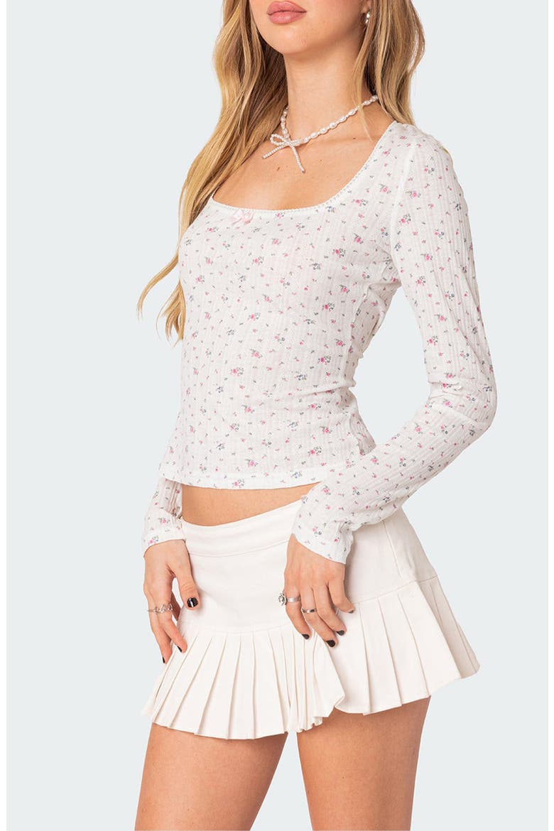 Aviana Pointelle Top, Alternate, color, CREAM