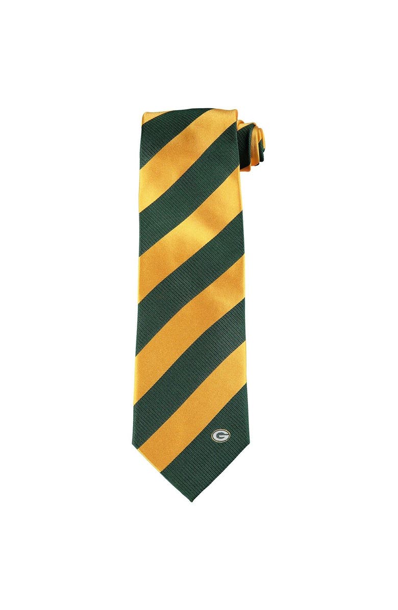 EAGLES WINGS Men's Green Bay Packers Regiment Woven Silk Tie, Main, color, 