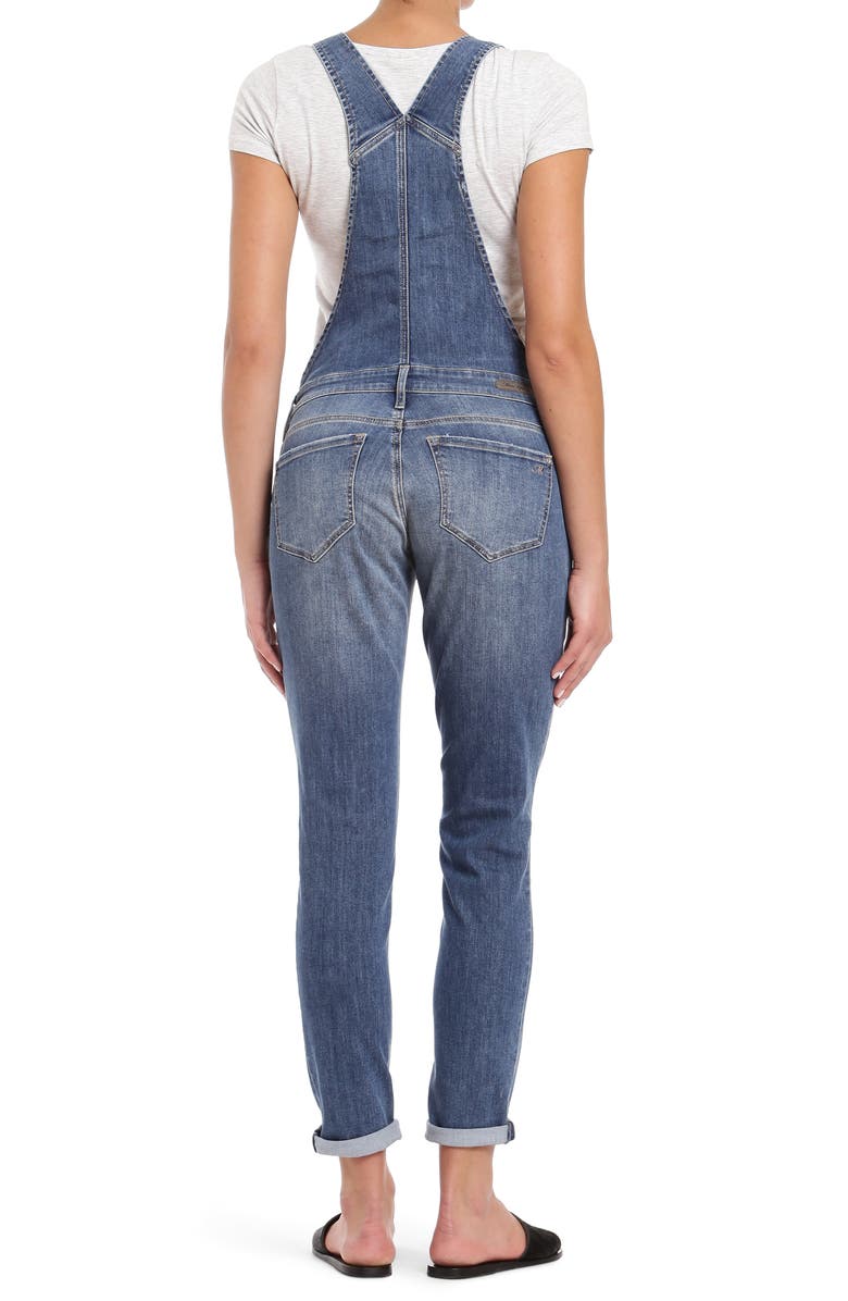 Mavi Jeans Edera Distressed Overalls, Alternate, color, Indigo Vintage Str