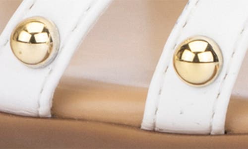 Shop Olivia Miller Heidi Cabochon Stud Slide Sandal In White