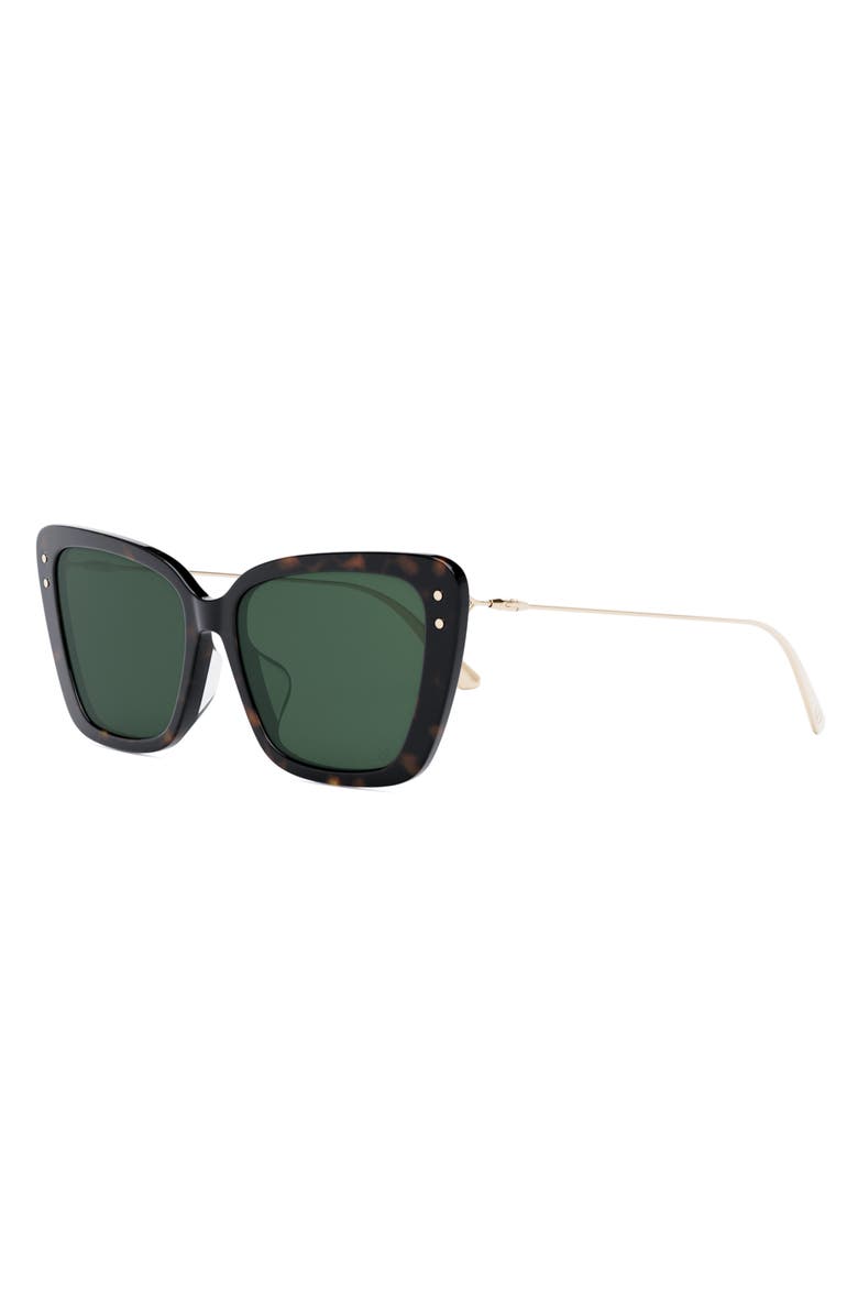 DIOR MissDior B5F 56mm Butterfly Sunglasses, Alternate, color, Dark Havana / Green