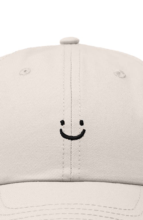 Dalix Lil Smile Embroidered Casual Hat In Beige