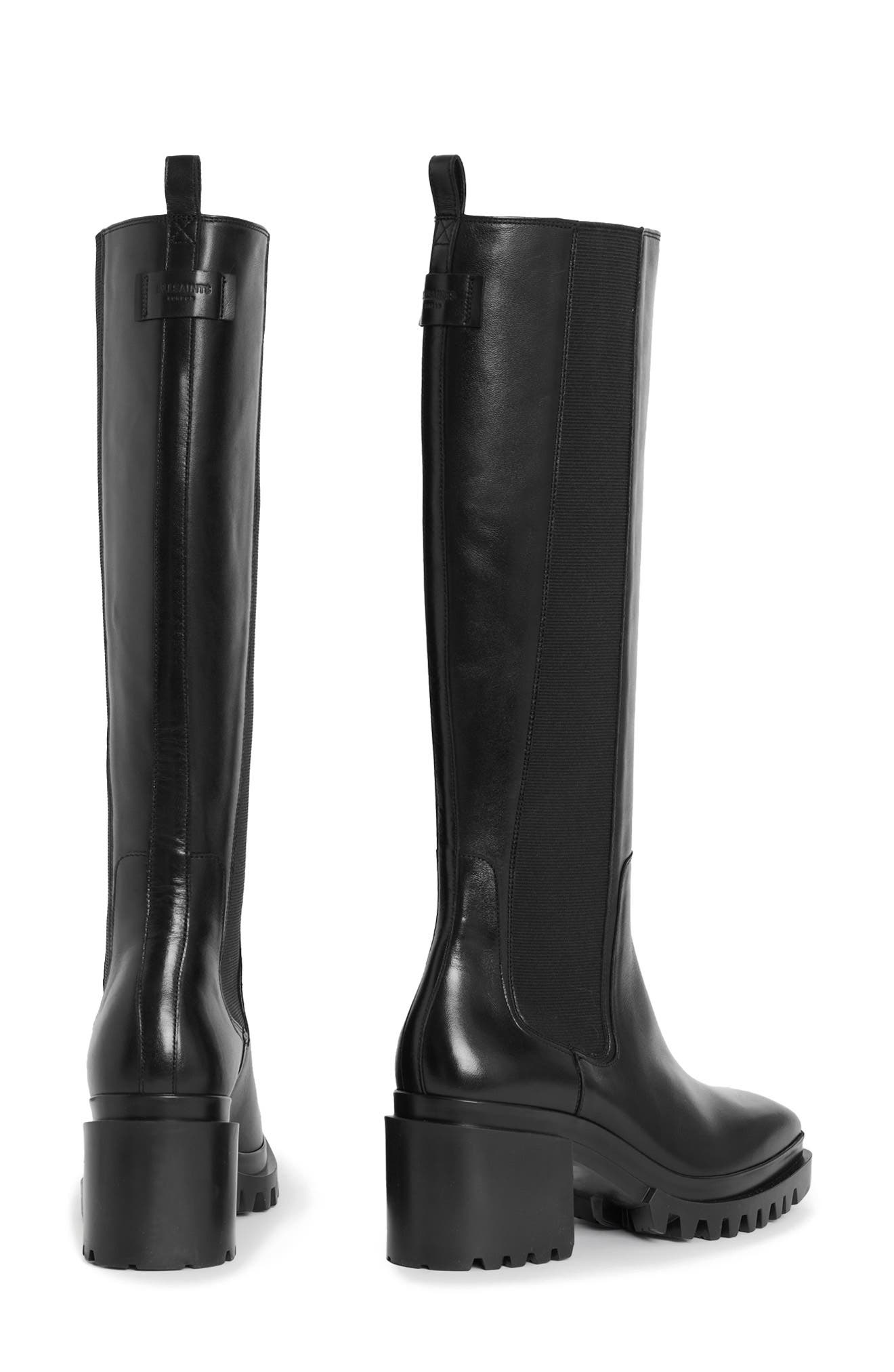 AllSaints Natalia Lug Sole Knee High Boot, Alternate, color, 