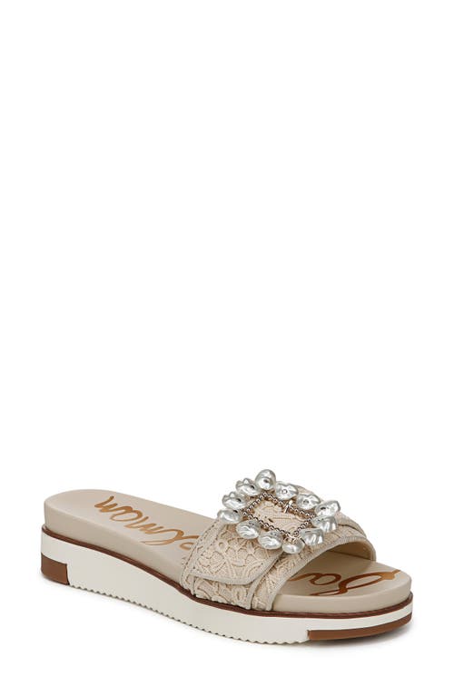 Sam Edelman Ariane Platform Slide Sandal in Ivory/Natural 