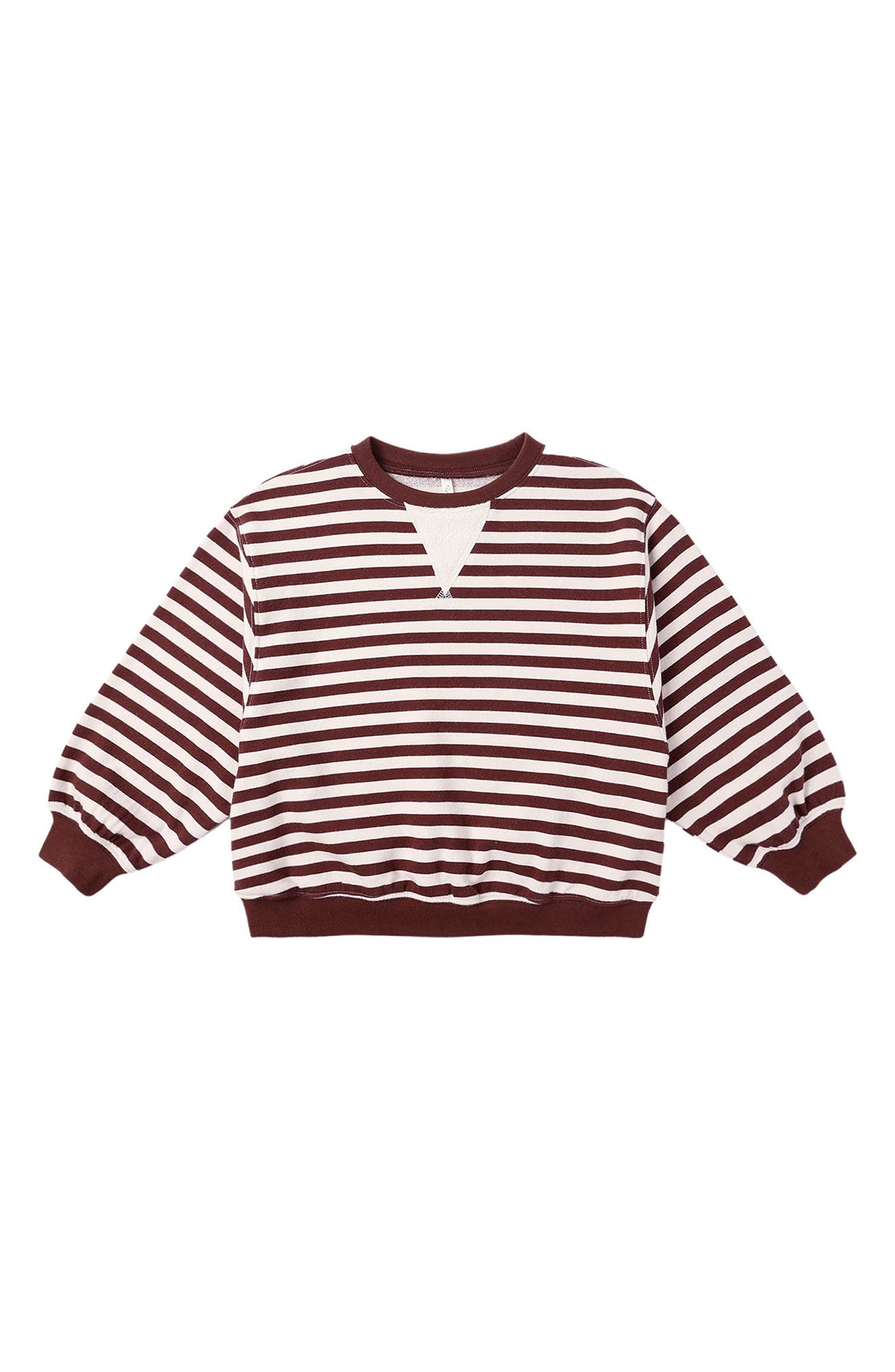 Rylee + Cru Kids' Oversized Striped Fleece Sweatshirt (Men) | Nordstromrack