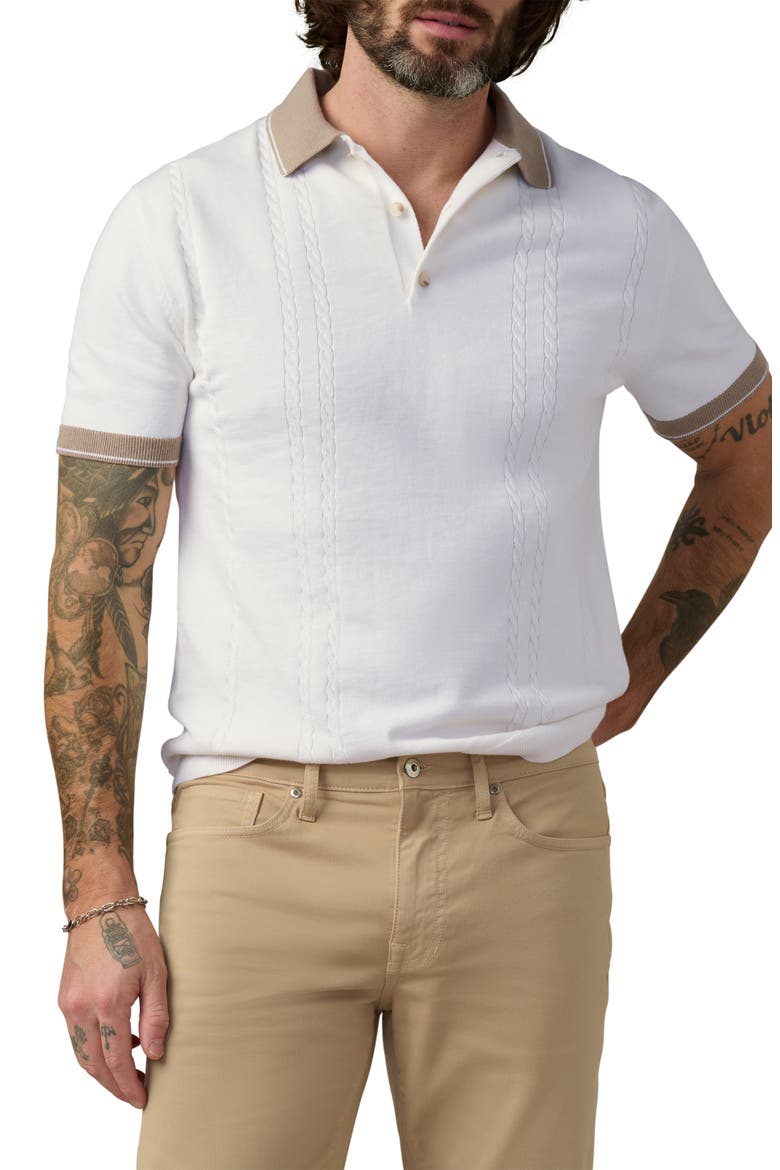 Cotton Blend Tennis Polo, Main, color, WHITE