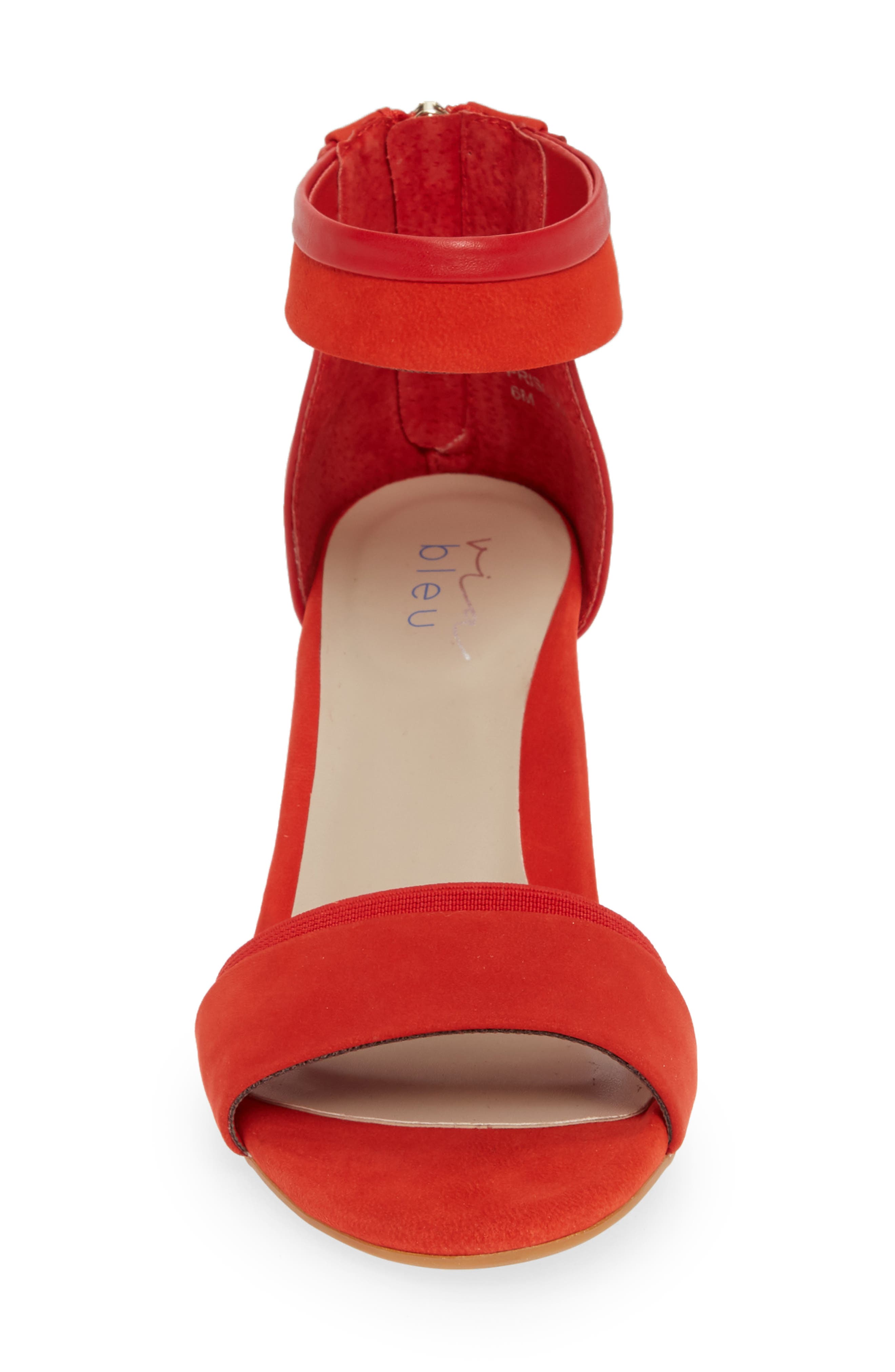 via bleu Priecilla Cuff Sandal, Alternate, color, Chili Pepper Nubuck Leather