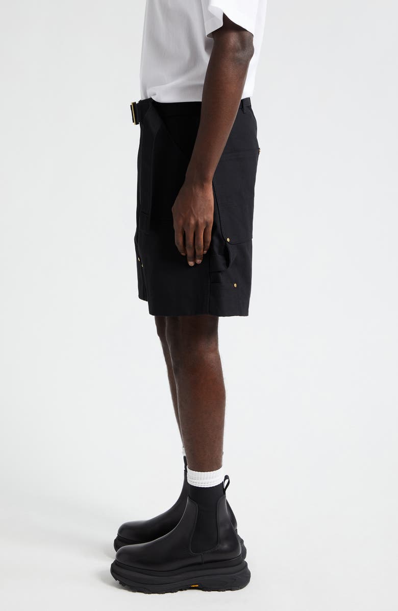 Sacai Carhartt WIP Belted Cotton Canvas Shorts, Alternate, color,
