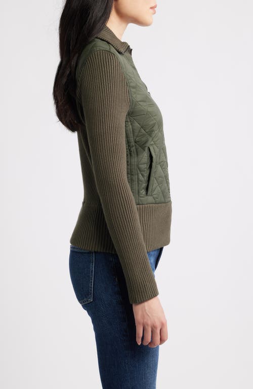 Liverpool Los Angeles Mixed Media Jacket In Green