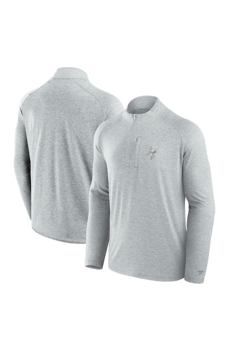 FANATICS Unisex Fanatics Gray Minnesota Vikings Front Office Performance Primary Quarter-Zip Jacket, Alternate, color, Gray