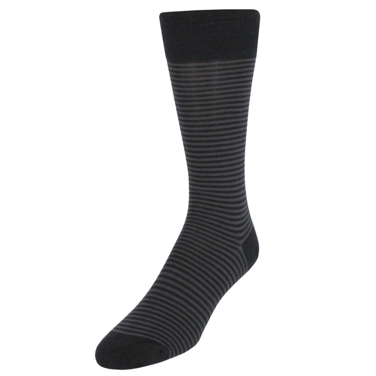 selected Black and  Charcoal Stripes
