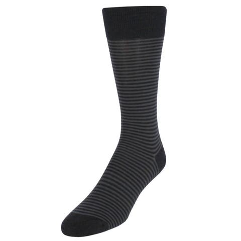 Carvel Striped Pattern Mid-Calf Pima Cotton Socks (1 Pair)