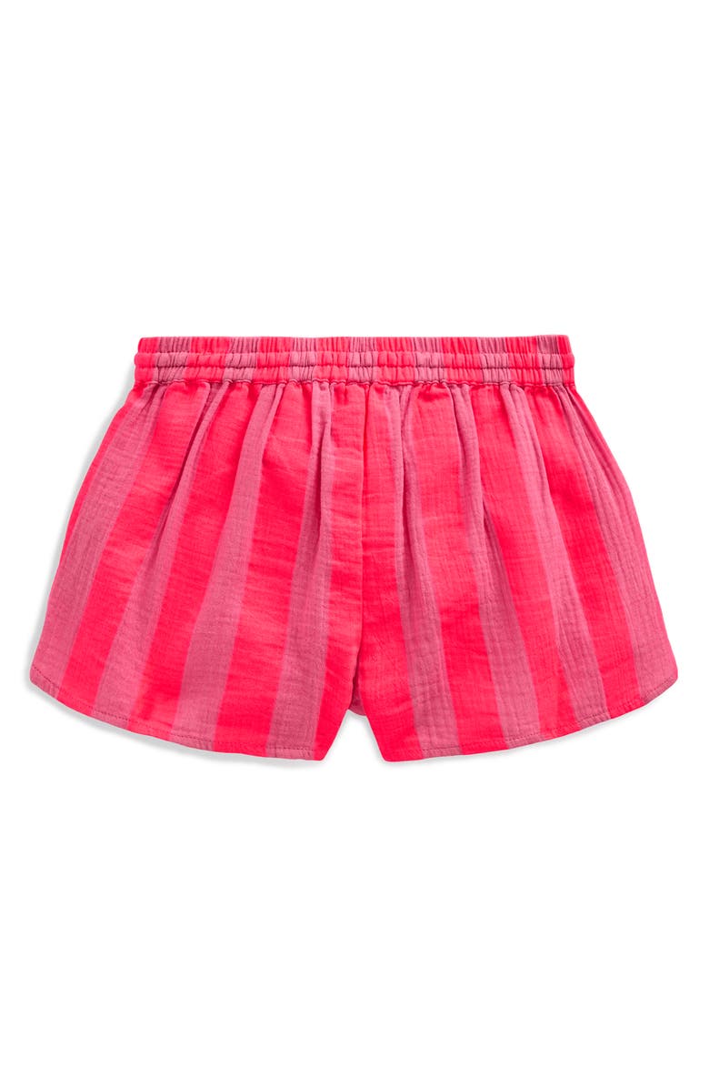 Mini Boden Kids' Stripe Cotton Shorts, Alternate, color, Formica Pink Stripe
