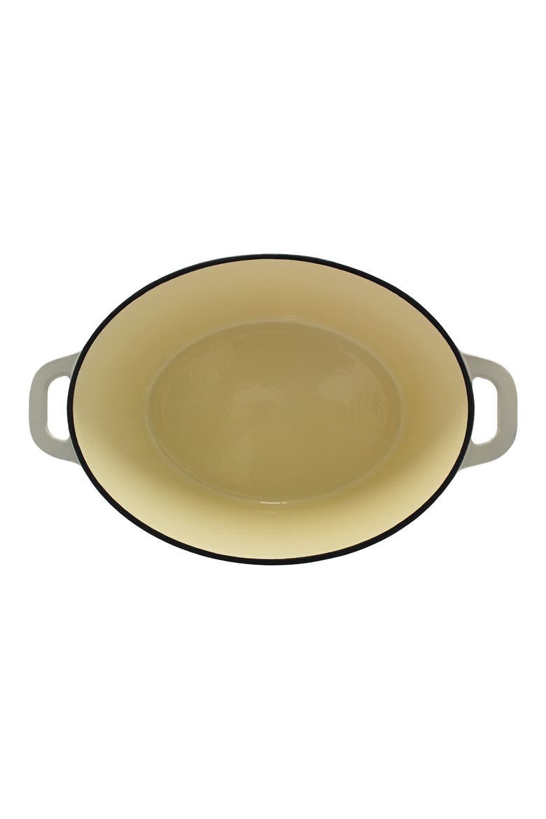 International Neo 5-Quart Cast Iron Oval Covered Dutch Oven, Alternate, color, CREAM