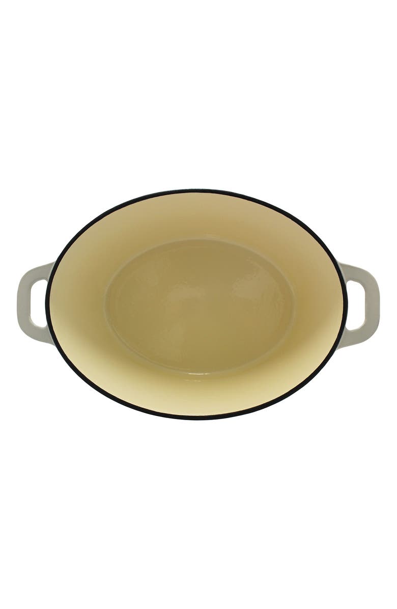BergHOFF International Neo 5-Quart Cast Iron Oval Covered Dutch Oven, Alternate, color, Cream
