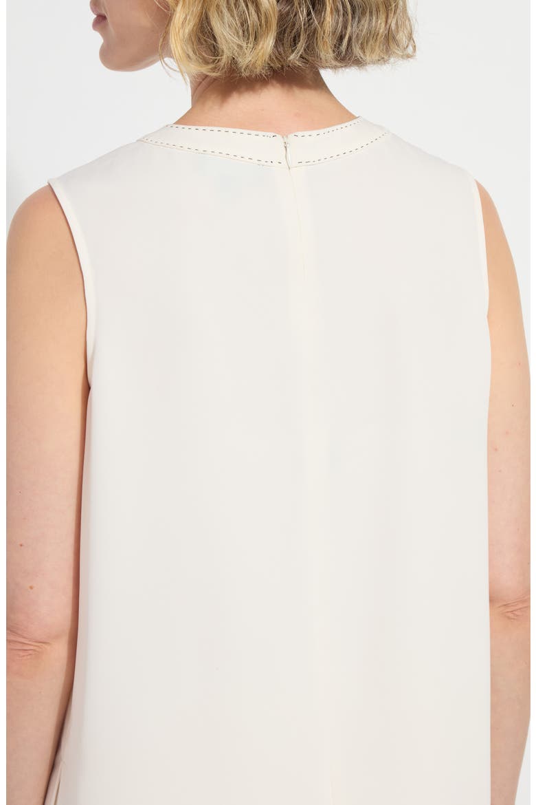 Kavita Contrast Stitch Sleeveless Top, Alternate, color, CHALK