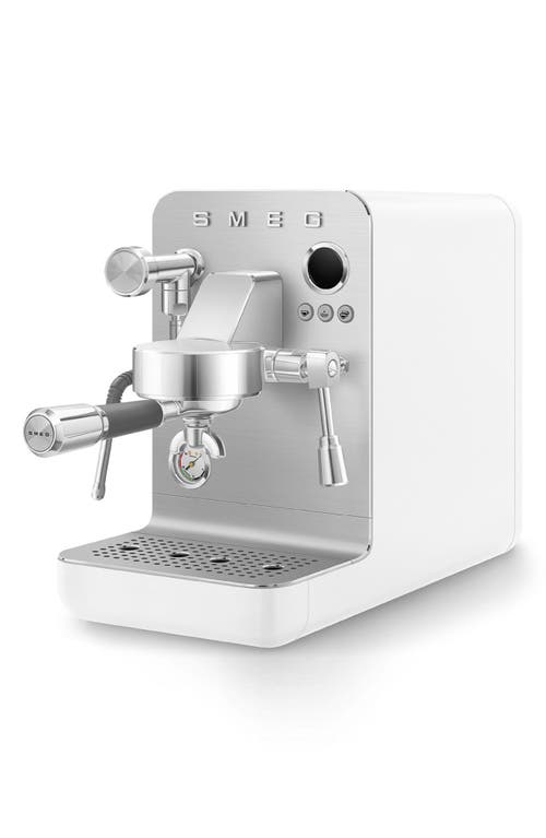 Smeg Mini Stainless-steel Espresso Coffee Machine White In Matte White