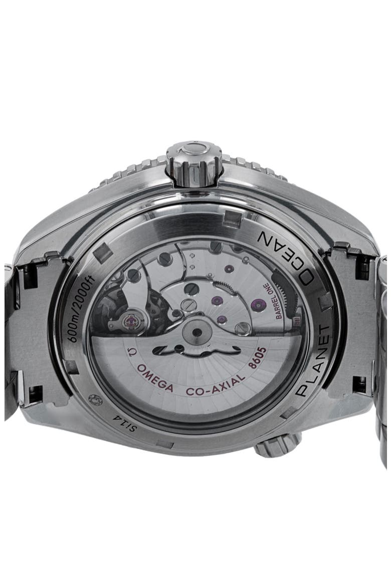 Omega Preowned 2020 Planet Ocean Bracelet Watch, 44mm, Alternate, color, BLACK
