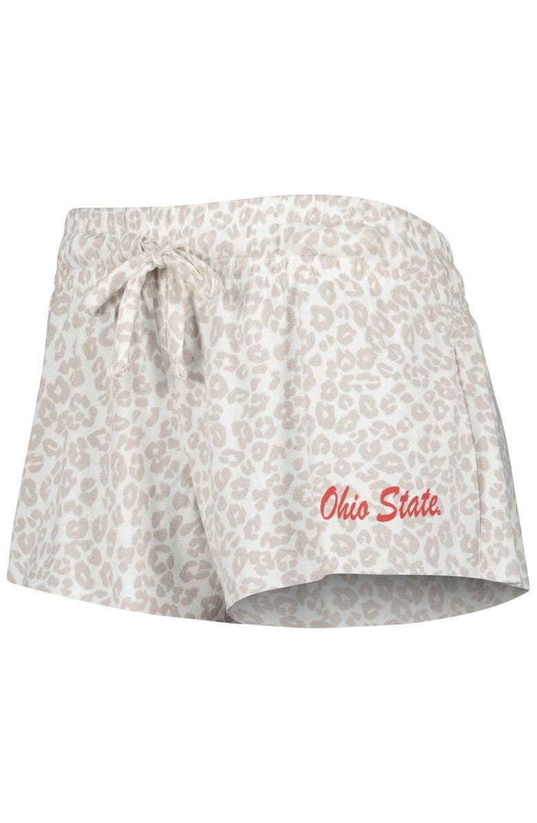 CONCEPTS SPORT Women's Concepts Sport Cream Ohio State Buckeyes Montana T-Shirt & Shorts Sleep Set, Alternate, color, Cream