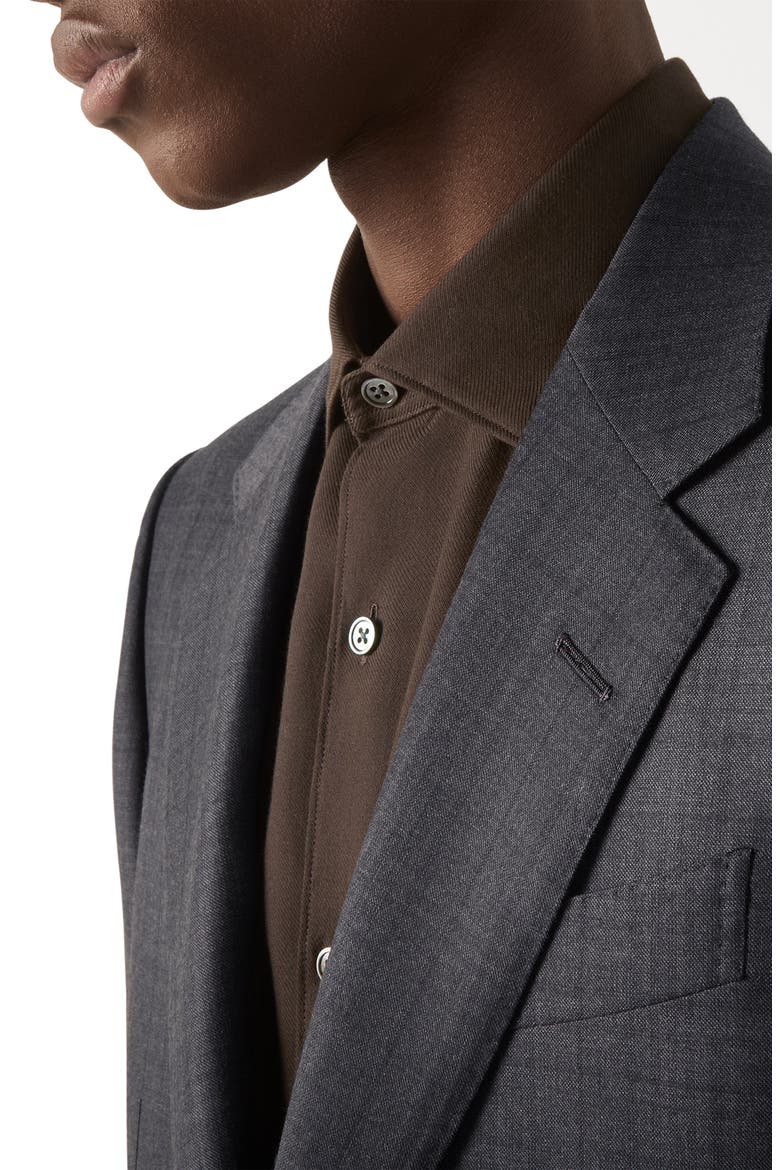 Wool Two Piece Suit, Alternate, color, DARK GREY