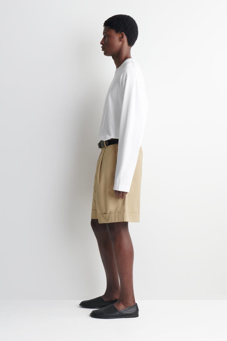 Cotton-twill Chino Shorts, Alternate, color, BEIGE