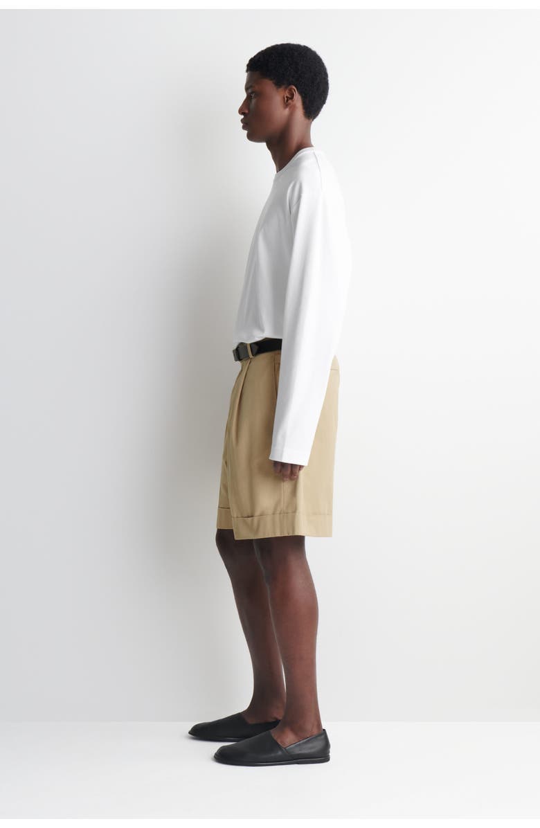 COS Cotton-twill Chino Shorts, Alternate, color, Beige