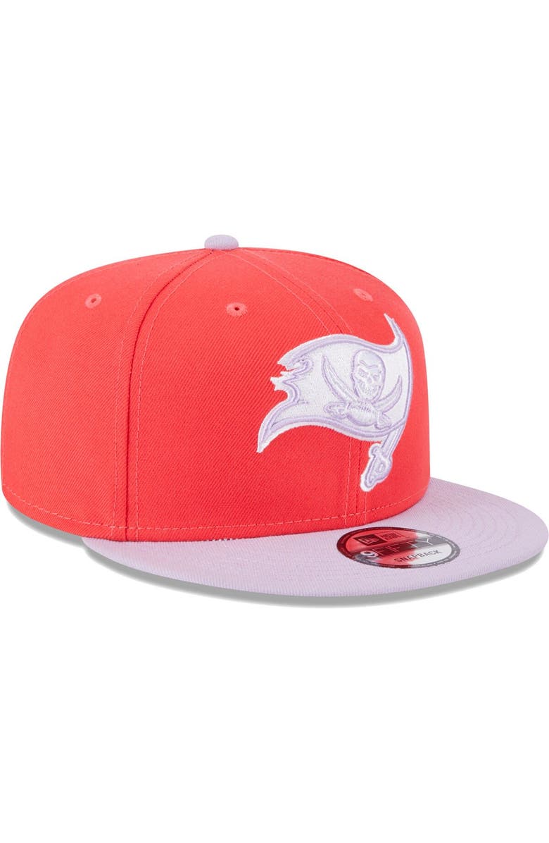 New Era Men's New Era Red/Lavender Tampa Bay Buccaneers Two-Tone Color Pack 9FIFTY Snapback Hat, Alternate, color, 