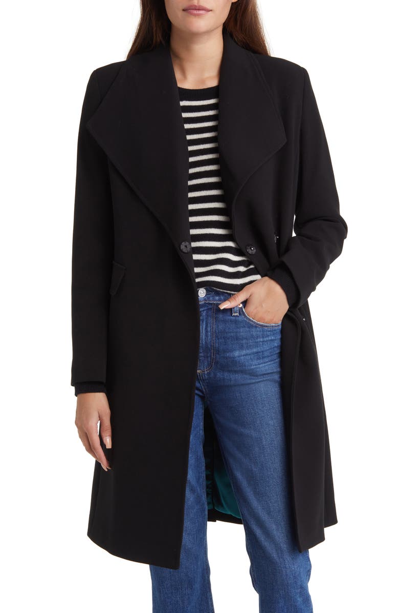 Via Spiga Swing Crepe Coat, Alternate, color, 