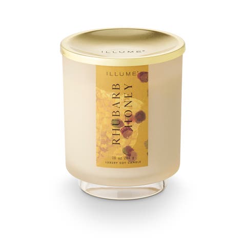 Beautifully Done Rhubarb Honey Signature Glass Candle, 284g