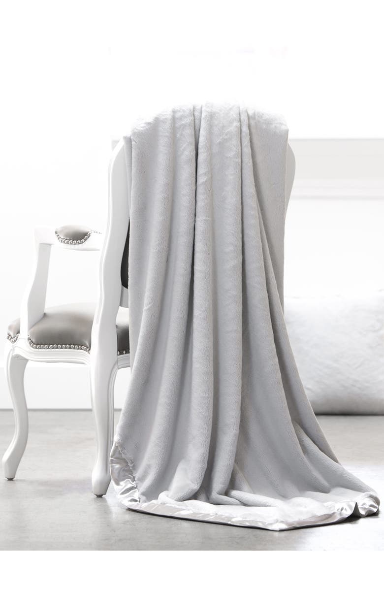 Little Giraffe Luxe Big Kid Blanket, Alternate, color, Silver