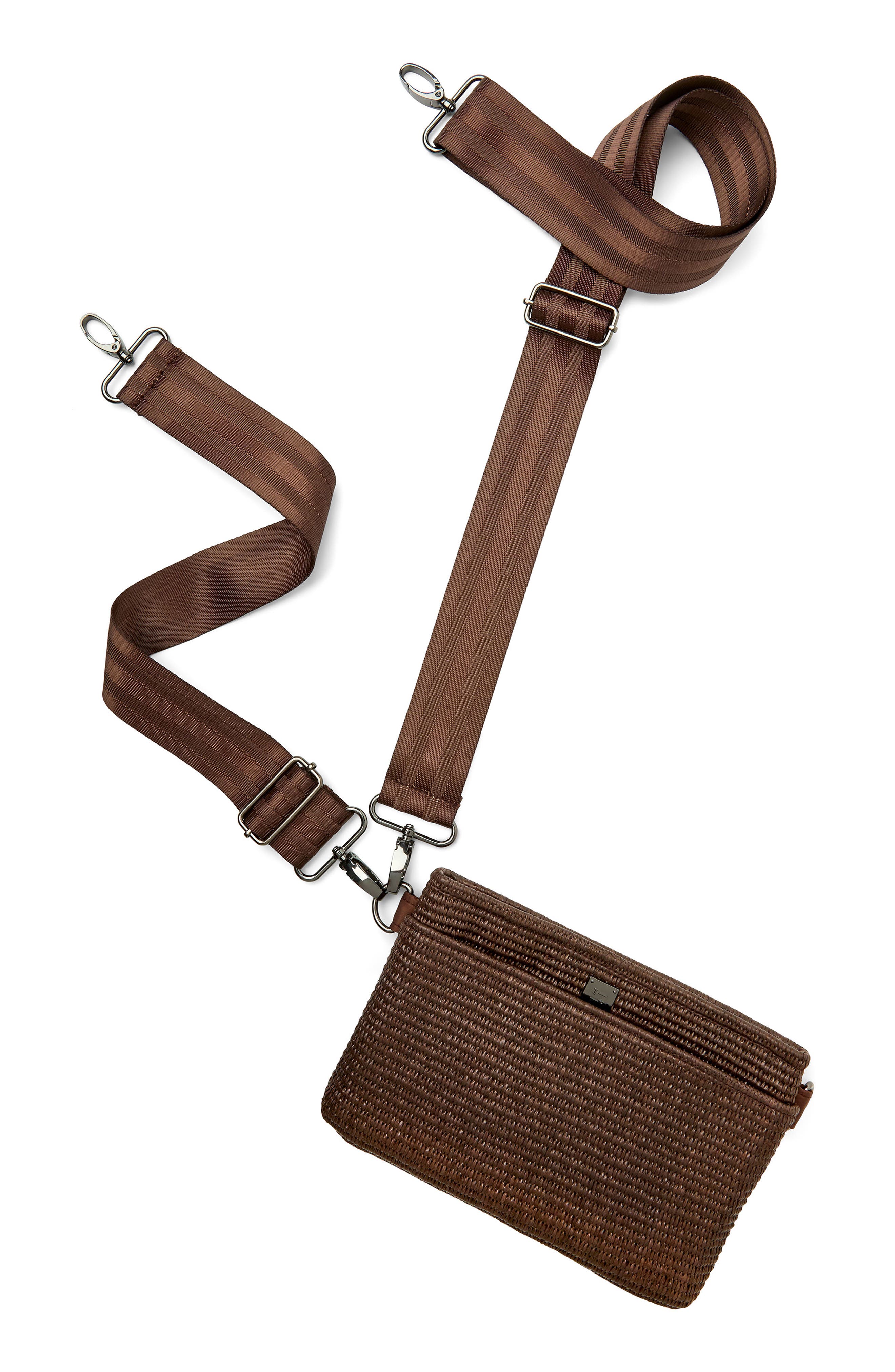Bum Bag 2.0 Raffia Belt Bag, Alternate, color, ESPRESSO RAFFIA