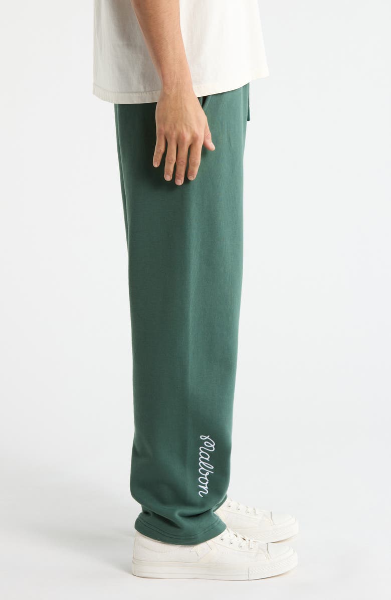 Malbon Golf Bon Script Embroidered Sweatpants, Alternate, color, Hunter Green