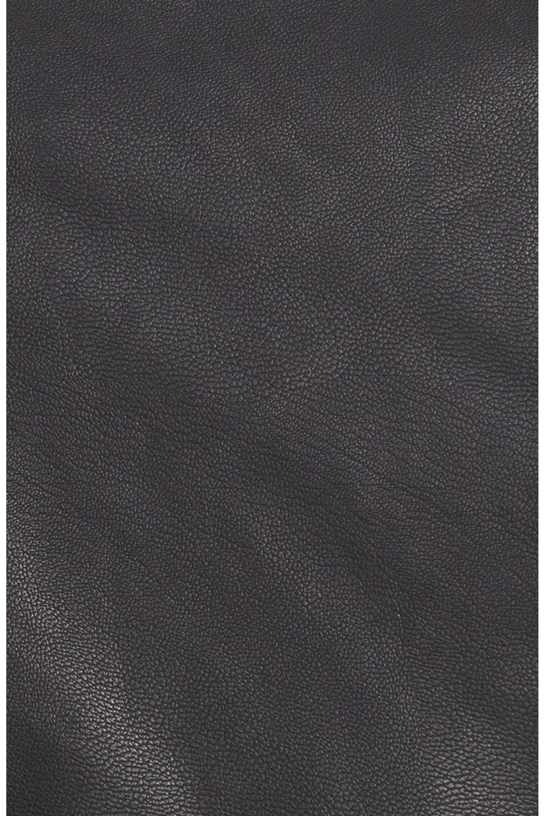 Faux Leather Biker Jacket, Alternate, color, BLACK