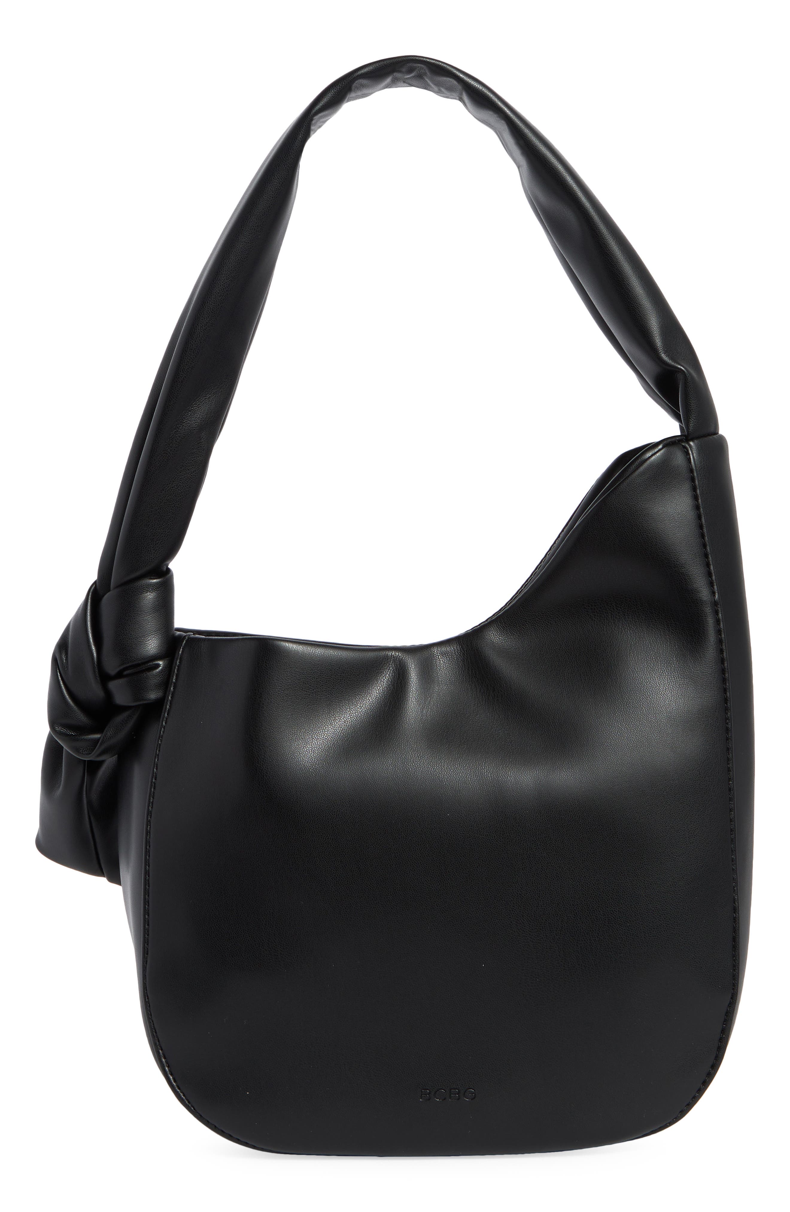BCBG Asymmetric Knot Shoulder Bag, Alternate, color, Black