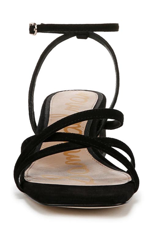 Sam Edelman Whitley Block Heel Sandal Black Suede In Black