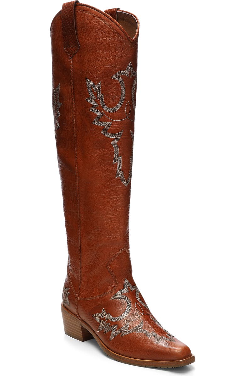 Donald Pliner Marina Over the Knee Western Boot, Main, color, Cognac