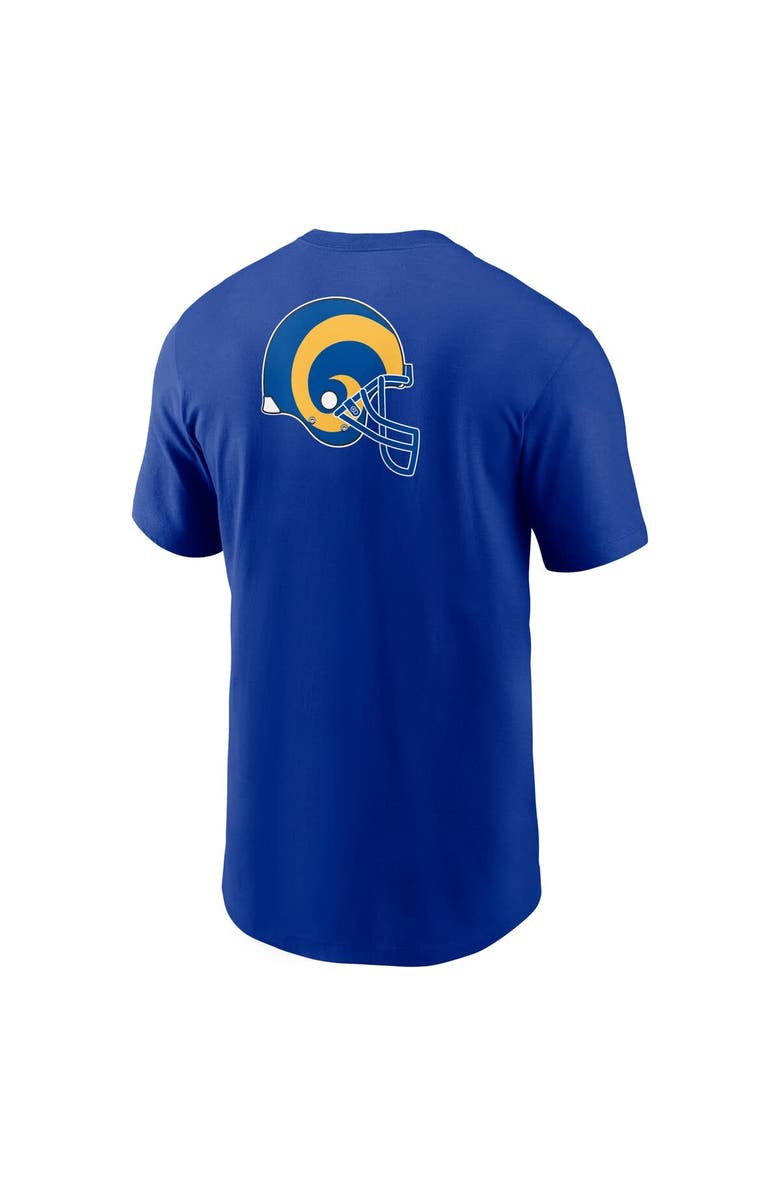 Nike Men's Nike Royal Los Angeles Rams Rewind Front and Back Hit Essential T-Shirt, Alternate, color, Royal