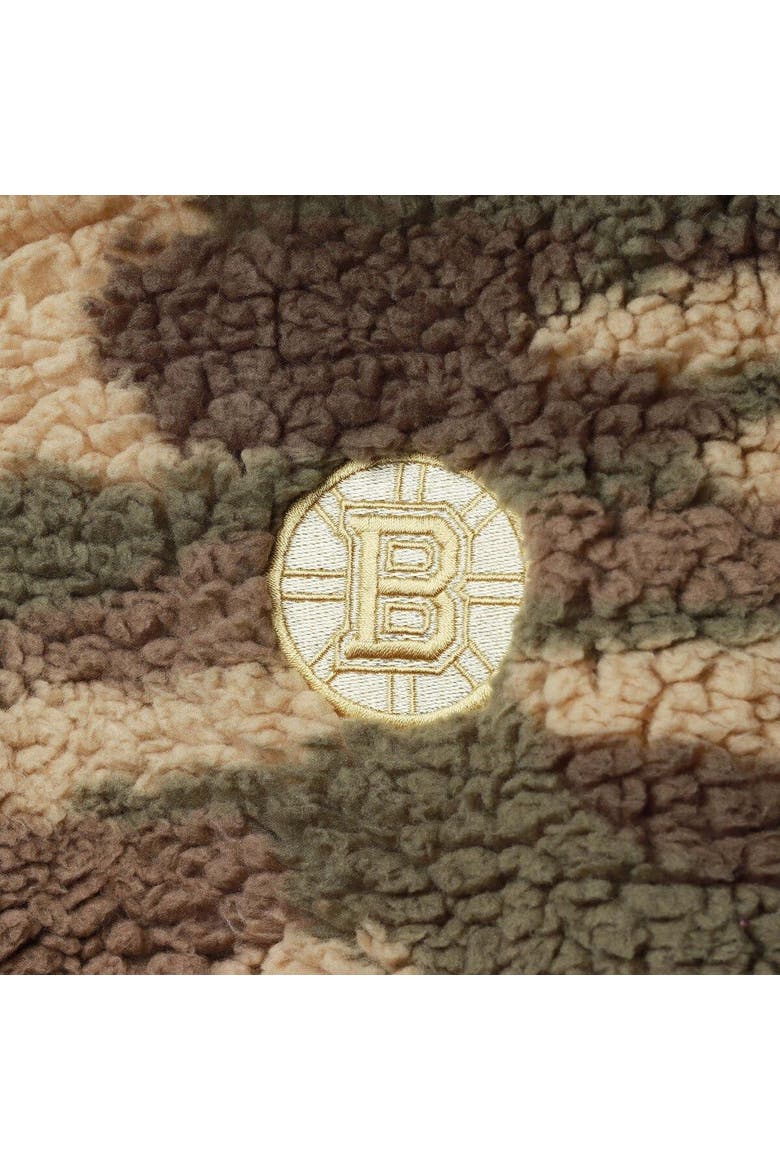 Women's G-III Sports by Carl Banks Camo Boston Bruins Sherpa Quarter-Zip Jacket, Alternate, color, Camo