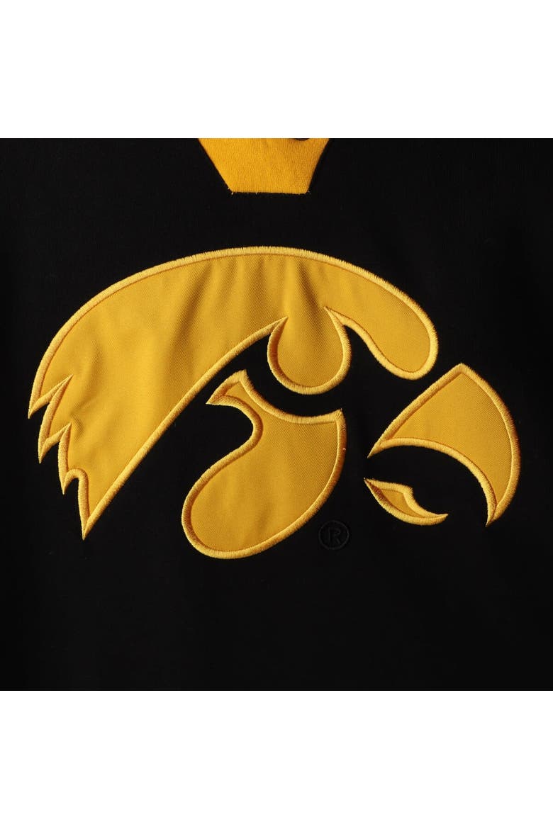 Men's Colosseum Black Iowa Hawkeyes 2.0 Lace-Up Pullover Hoodie, Alternate, color, Black