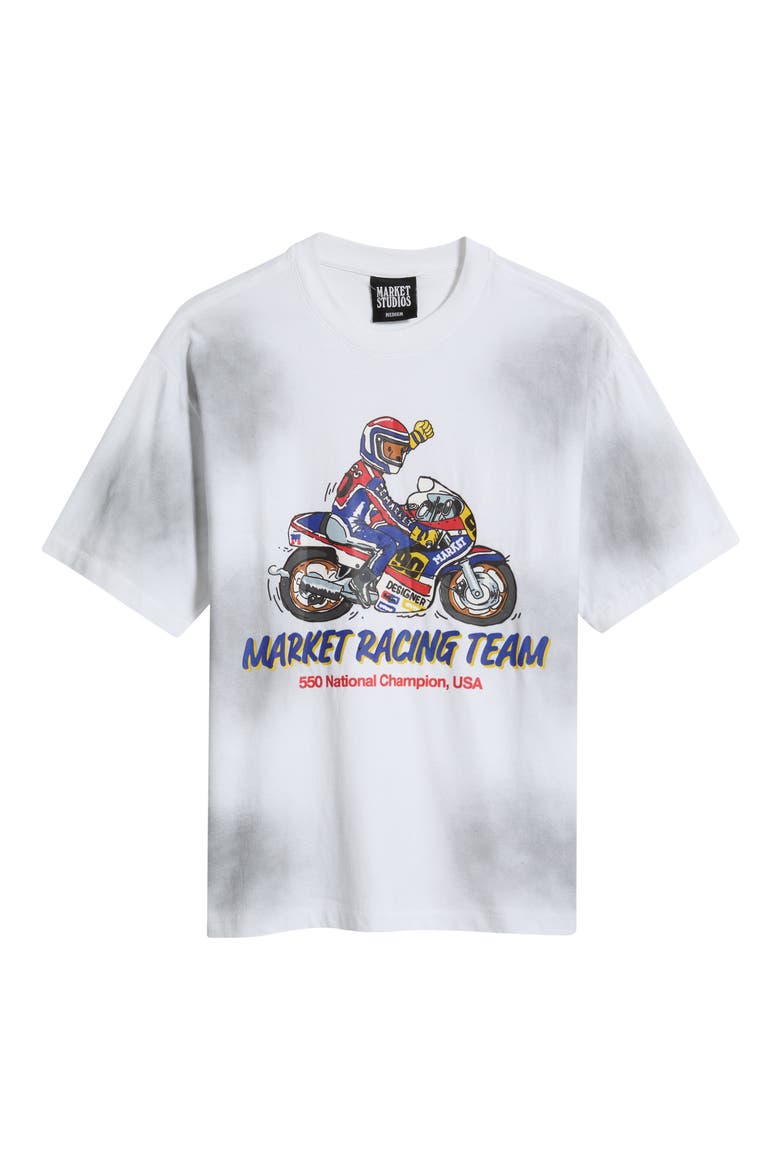 Bear On A Bike Graphic T-Shirt, Alternate, color, WHITE