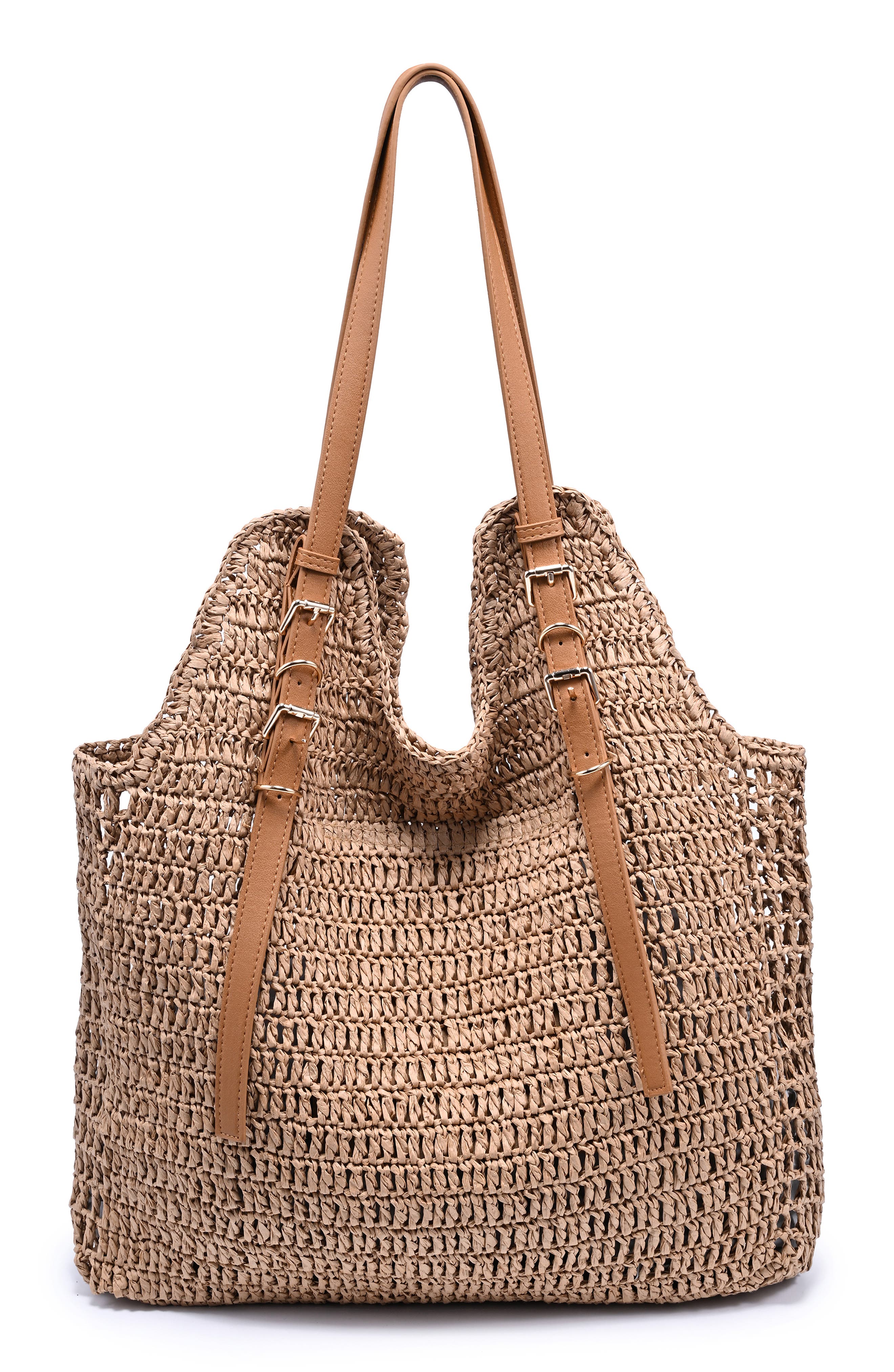 Straw Tote, Alternate, color, NATURAL