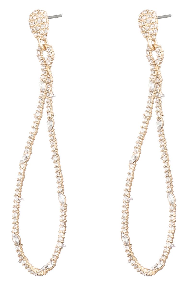 Alexis Bittar Twisted Linear Pavé Crystal Earrings, Alternate, color,